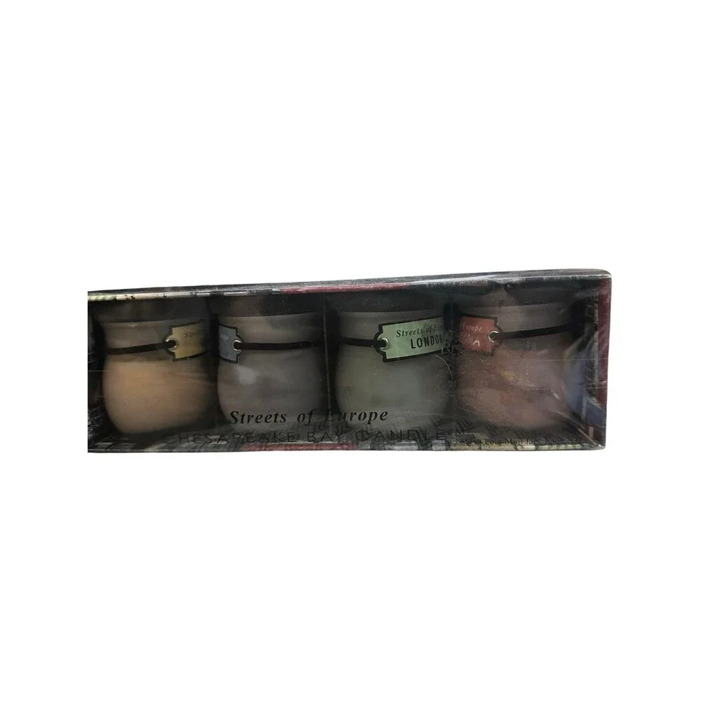 Chesapeake Bay Candle Set of 4 Mini Jars Ea 2oz Streets Of Europe NIB Sealed